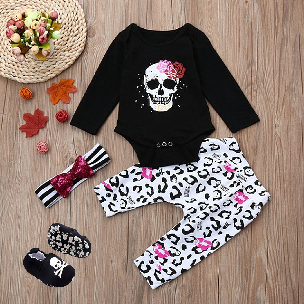 Baby girl shops skull clothes